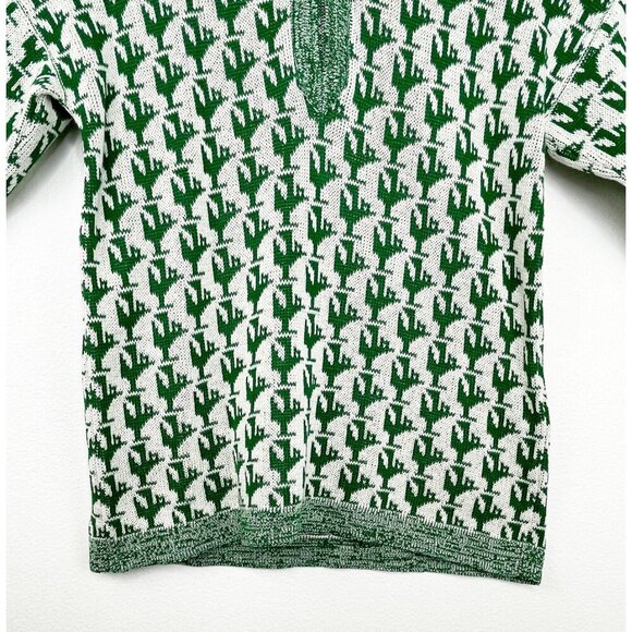 NWT Gucci Kids Half Zip Pullover Sweater In Green&White Size 6 - Picture 5 of 10